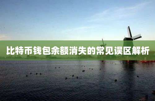比特币钱包余额消失的常见误区解析